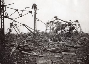 France Somme Pys WWI British Western Front Ruins Old Photo 1914-1918