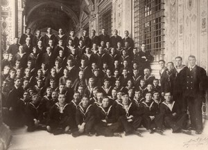 Italy WWI Group of British Sailors at the Vatican Old Photo 1914-1918