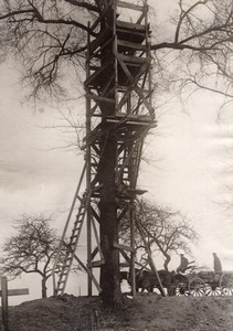 France WWI British Western Front Observation Post Tree Old Photo 1914-1918