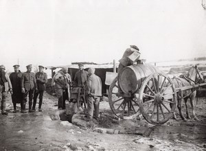 France WWI British Western Front French & English at Water Pump Photo 1914-1918