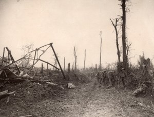 France WWI British Western Front Soldiers making Road Old Photo 1914-1918