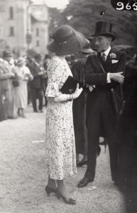 France Elegant Woman French Fashion at Horse Racing Old Moisson Photo 1920's