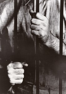 USA Prisons & Prisoners Study Man behind Bars Old Photo 1966