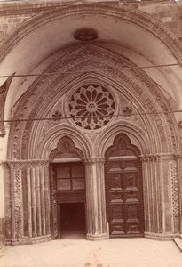 Italy Assisi Basilica of Saint Francis of Assisi Side entrance Old Photo 1890