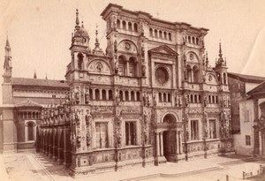 Italy Pavia Certosa di Pavia Monastery Church Façade Old Photo 1890