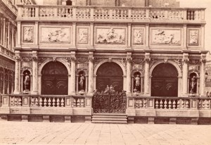 Italy Venice Venezia Piazza San Marco Loggetta del Sansovino Old Photo 1890