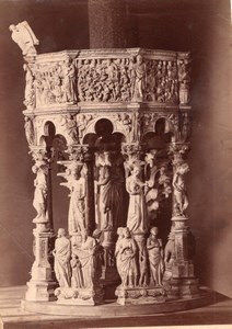 Italy Pisa Cathedral Pisano Pulpit Wooden model Old Photo 1890