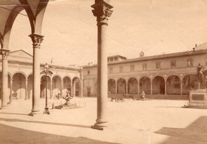 Italy Florence Firenze Piazza della Santissima Annunziata Church Old Photo 1890
