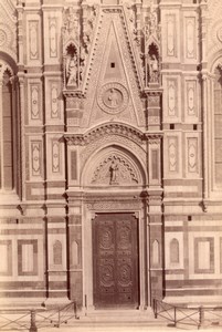 Italy Florence Firenze Cathedral Door Giotto Prima Porta Old Photo 1890