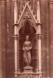 Italy Florence Firenze Orsanmichele Church St James Statue Old Photo 1890