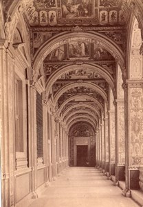 Vatican Palazzo Vaticano Raphael Loggia di Raffaello Old Photo 1890