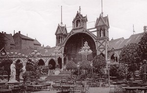 Germany Hanover Tivoli Gardens Beer Garden Hannover Old Photo 1890