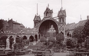 Germany Hanover Tivoli Gardens Beer Garden Hannover Old Photo 1890