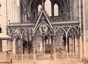 Hereford Cathedral Rood Choir Screen Old Bedford? Photo 1880