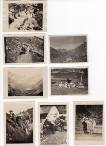 France Pyrenees Mountain Holidays Gavarnie 8 Old amateur Snapshot Photos 1920's