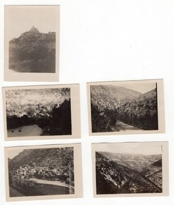 France Gorges du Tarn 5 Old amateur Snapshot Photos 1927