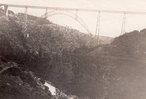 France Cantal Viaduc de Garabit Viaduct Old amateur Snapshot Photo 1927