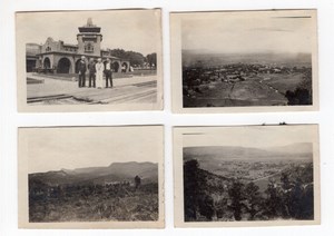 USA New Mexico Raton Train Station Sailors 4 Old amateur Snapshot Photos 1910's