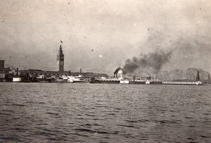 California San Francisco Ferry Building & Docks Old amateur Snapshot Photo 1920