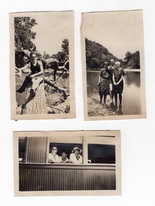 USA Small group SMTN picnic Smoky Mountain Railroad? amateur Snapshot Photo 1916