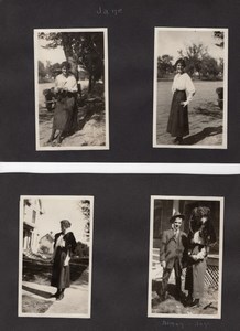 USA Portraits Young Woman named Jane & Friends Old amateur Snapshot Photos 1920