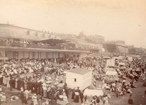 Kent Ramsgate Crowd on the Beach Ellisons Entertainers Old amateur Photo 1900