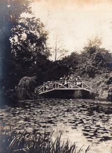 English Countryside Golders Green London Pond Bridge Old amateur Photo 1900