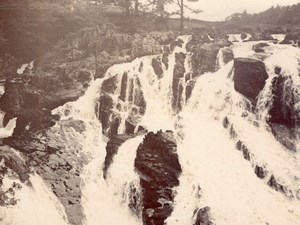 Wales Swallow Falls Waterfall Pays de Galles Old amateur Photo 1900