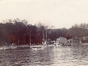 France Boats on Chateau de Versailles Palace Lake Old amateur Photo 1900