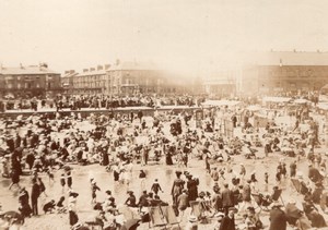 Yarmouth Crowd on the Beach English Seaside Town Old amateur Photo 1900