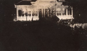 Paris Colonial Exposition Cochinchina Pavilion by Night Old Amateur Photo 1931