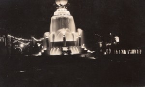 Paris Colonial Exposition by Night Fountain Pont a Mousson Amateur Photo 1931