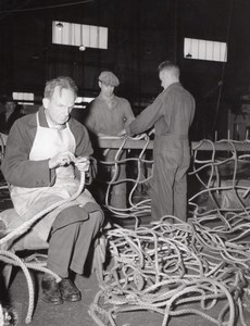 San Francisco Port of Embarkation Fort Mason Rope Making Signal Corps Photo 1945