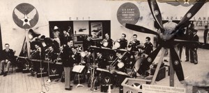 Ohio Fairfield Patterson Field Flying Band Military Orchestra RPPC Photo 1940's