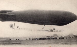 France Aviation Surcouf Astra Dirigible Ville de Bruxelles Old Postcard 1910