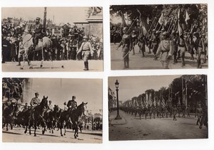 France Paris Fêtes de la Victoire Military Parade 4 Real Photo Postcards 1919