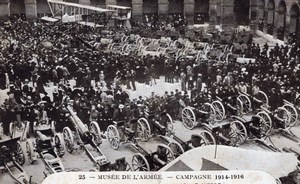 Paris Army Museum War Trophies Airplane Guns Musee de l'Armee Old Postcard 1920