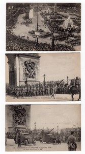 Paris Fetes de la Victoire Victory Parade Bastille Day 3 Old Postcards 1919
