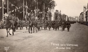Paris Fetes de la Victoire Victory Parade Bastille Day Photo Postcard RPPC 1919