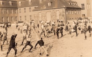 Germany Berlin Spandau? Group School? Calisthenics Old Real Photo Postcard 1921