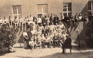 Germany Berlin Spandau Men Group Prison? Military Camp? Real Photo Postcard 1921