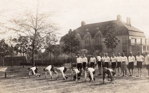 Germany Berlin Spandau Men Group Prison? Military Camp? Real Photo Postcard 1921