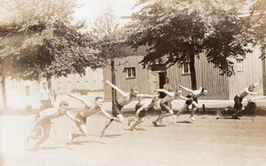 Germany Berlin Spandau Men Group Prison? Military Camp? Real Photo Postcard 1921