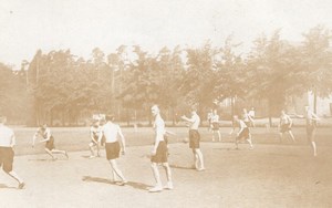 Germany Berlin Spandau Men Group Prison? Military Camp? Real Photo Postcard 1921