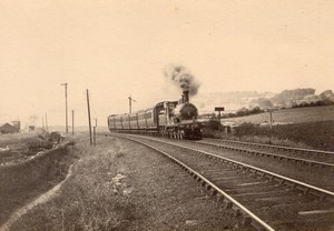 England Steam Train Railway Tracks Old Photo 1900