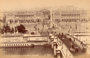 Paris Place de la Concorde Panorama Bridge Old X Photo 1890