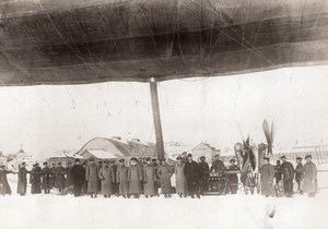 Saint Petersbourg Premier Dirigeable Russe Dux Meller Aviation Ancienne Photo 1910