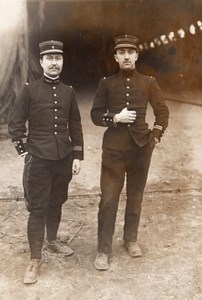 France Moisson Aviation Dirigeable Militaire Lebaudy Capitaine-Marchal Pilotes Ancienne Photo 1911