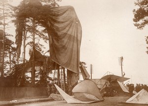 Farnborough Aviation Accident du Dirigeable Lebaudy Morning Post Ancienne Photo 1911