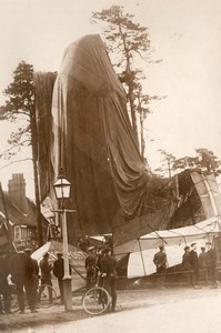 Farnborough Aviation Accident du Dirigeable Lebaudy Morning Post Ancienne Photo 1911